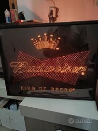 tabella luminosa Budweiser scorrevole  birra pub