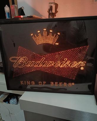 tabella luminosa Budweiser scorrevole  birra pub