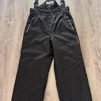Pantaloni da sci neri Diadora con bretelle