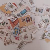 Lotto francobolli usati Italia e estero su frammen