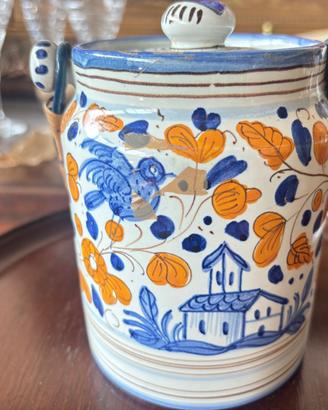 Vaso con coperchio in maiolica Grazia Deruta