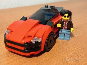 Lego automobile rossa giocattolo 