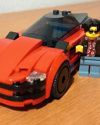 Lego automobile rossa giocattolo 
