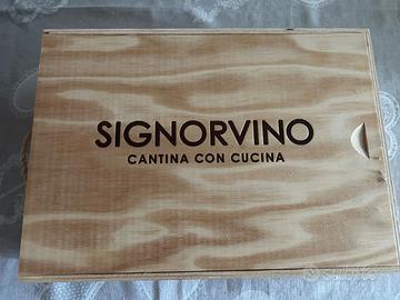 Cassetta grande in legno per bottiglie di vino