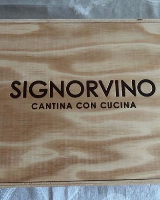 Cassetta grande in legno per bottiglie di vino