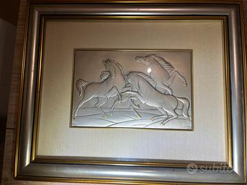 Quadro laminato in argento 925