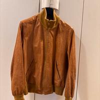 Giacca in pelle, color senape