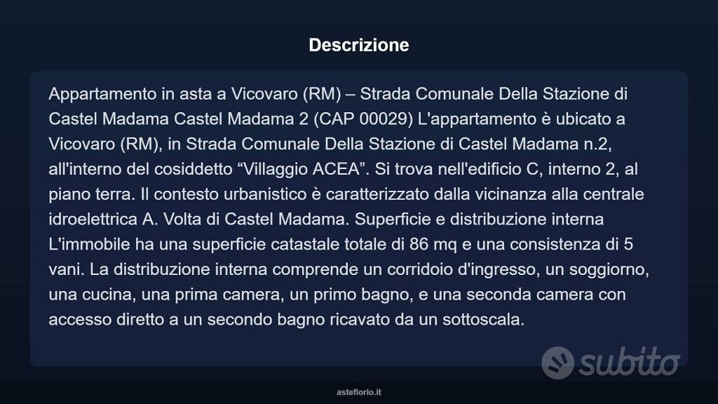 Appartamento – Castel Madama, S. Chirico - Vista 3