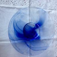 Centrotavola Bormioli vetro blu