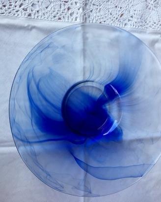 Centrotavola Bormioli vetro blu