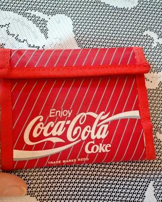 Borsellino rosso Coca Cola in tessuto plastificato