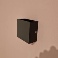 coppia di luci applique nera 12w luce naturale