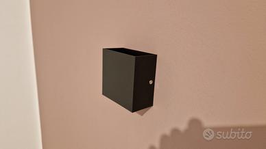 coppia di luci applique nera 12w luce naturale