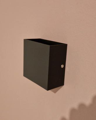 coppia di luci applique nera 12w luce naturale