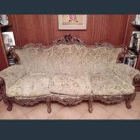 divano e 2 poltrone in stile 