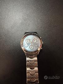 Swatch Irony Chrono acciaio quadrante azzurro ice