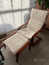 Poltrona + poggiapiedi POÄNG