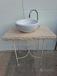 Mobile Piano in marmo per bagno