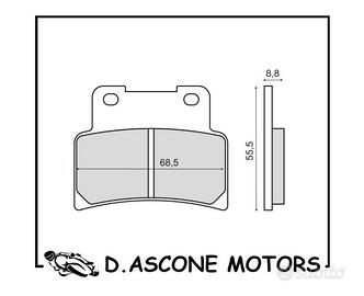 Coppia pastiglie freno anteriori organiche Kymco X