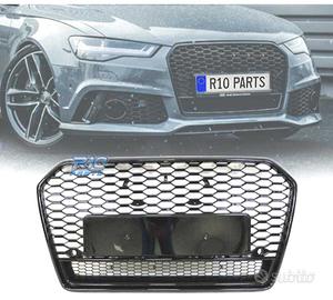 GRIGLIA PER AUDI A6 16- LOOK RS6 II NERO