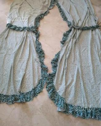Shabby chic tende + mantovane + 2 copricuscini