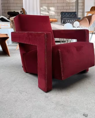 Poltrona UTRECHT 637 EXPO Velluto Bordeaux