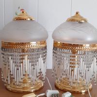 Set lampadario e 2 abat-jour coordinate