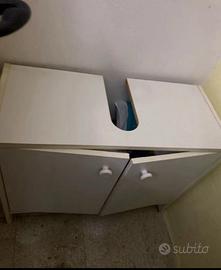 Mobiletto bagno bianco