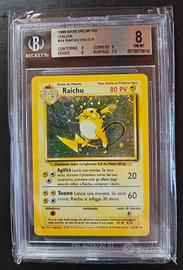 Pokemon BGS 8 Raichu Holo Unlimited 1999 ITA NM