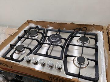 Piano cottura 75 cm Inox Ghisa NUOVO 