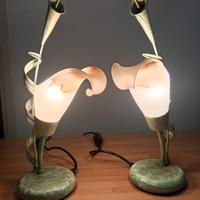 Coppia di Lampade alte 39cm vintage 