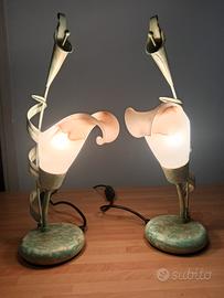 Coppia di Lampade alte 39cm vintage 