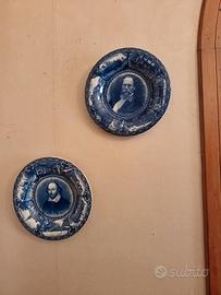 Piatti souvenir blue bianco