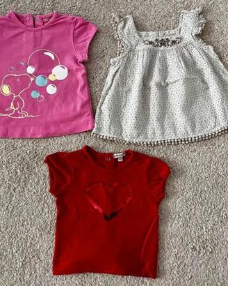 3 t-shirt bimba 6 12 mesi grain de ble