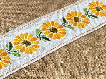 Striscia da tavolo/tovaglietta juta e tela Aida