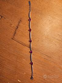 bracciale donna brosway tennis argento cuori rubin