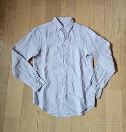 Camicia lilla in lino Uniqlo uomo (vestibilità S) 