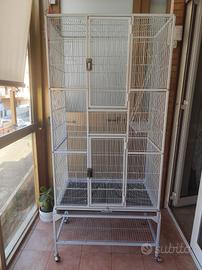 Gabbia bianca uccelli. 77x46x175 come nuova