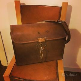 Borsa Vintage valigetta pelle cuoio valigia