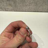 Anello solitario oro bianco 18 ct