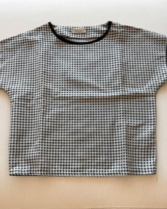 Blusa grigia e nera Loulou London