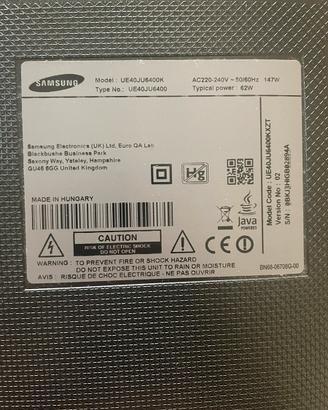 UE40JU6400K pezzi di ricambio