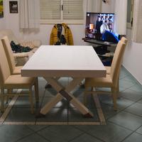 Tavolo moderno + 6 sedie in legno