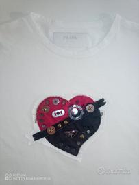 Prada Milano t-shirt vintage "Heart" originale 