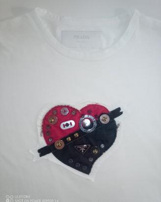 Prada Milano t-shirt vintage "Heart" originale 