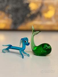 Animali in vetro di Murano vintage