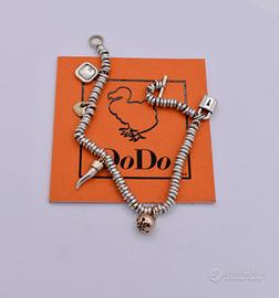 Bracciale Dodo rondelle in argento e ciondoli