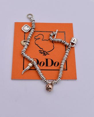 Bracciale Dodo rondelle in argento e ciondoli