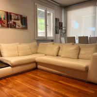 DIVANO IN VERA PELLE BIANCO CREMA