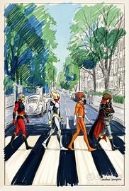 Poster Tributo Beatles Anime Film Fumetto